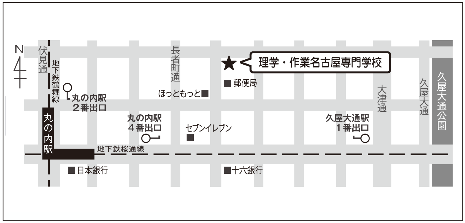 試験会場（理学・作業名古屋専門学校）MAP